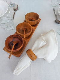 Wooden Napkin Rings - Set of 4, to Complement our Tablecloths and Napkins - Zapurah - Table Decor - www.zapurah.com