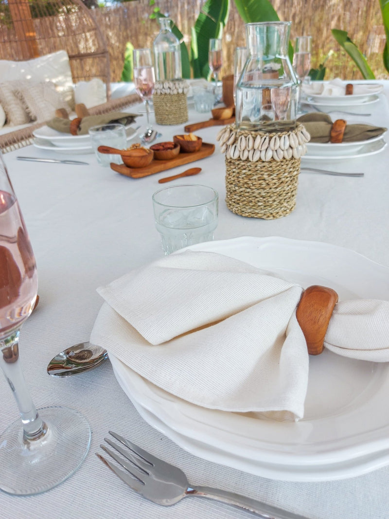 Wooden Napkin Rings - Set of 4, to Complement our Tablecloths and Napkins - Zapurah - Table Decor - www.zapurah.com