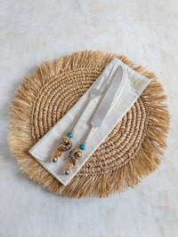 Carving Set with Brown Beads for cutting and serving meat, fish, or poultry - Zapurah - Home Decor - www.zapurah.com