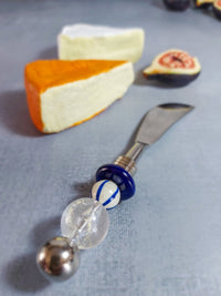 Butter Knife with Blue and White Beads for Butter, Soft Cheese or Dips - Zapurah - Home Decor - www.zapurah.com