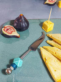 Cheese Knife Beaded with Green and Turqoise Beads for Cutting Cheeses - Zapurah - Home Decor - www.zapurah.com
