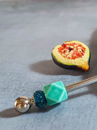 Cheese Knife Beaded with Green and Turqoise Beads for Cutting Cheeses - Zapurah - Home Decor - www.zapurah.com