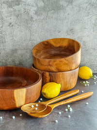 Large Wooden Salad Bowl Crafted from High-quality Wood - 30x9cm - Zapurah - Home Decor - www.zapurah.com