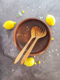 Large Wooden Salad Bowl Crafted from High-quality Wood - 30x9cm - Zapurah - Home Decor - www.zapurah.com