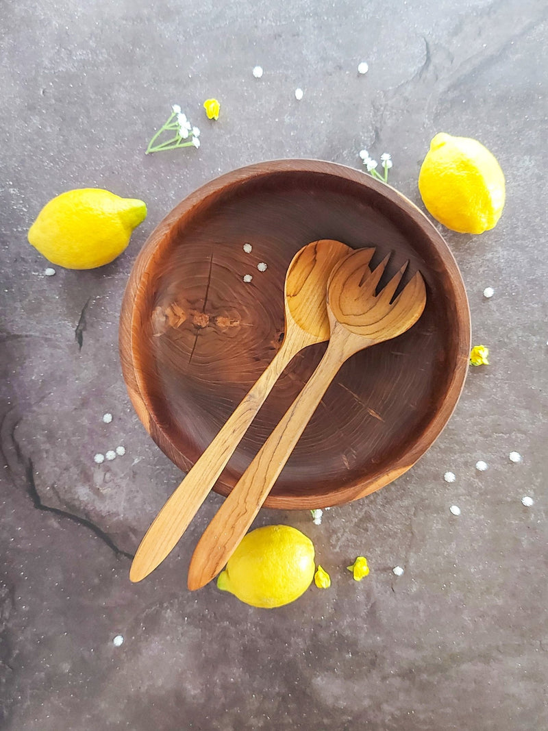 Large Wooden Salad Bowl Crafted from High-quality Wood - 30x9cm - Zapurah - Home Decor - www.zapurah.com