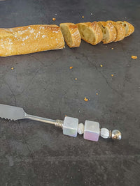 Bread Knife Deluxe Beaded with White Beads for cutting bread, cake, pastry and pies - Zapurah - Lifestyle - www.zapurah.com