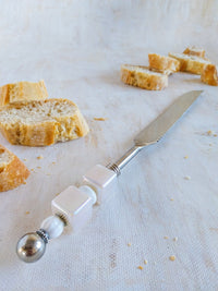 Bread Knife Deluxe Beaded with White Beads for cutting bread, cake, pastry and pies - Zapurah - Lifestyle - www.zapurah.com