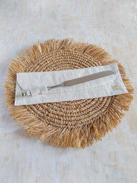 Bread Knife Deluxe Beaded with White Beads for cutting bread, cake, pastry and pies - Zapurah - Lifestyle - www.zapurah.com