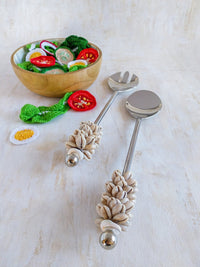 Salad Utensils with Cowrie Shells on the Handles - Set of 2 - Zapurah - Home Decor - www.zapurah.com