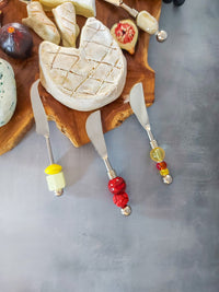 Butter Spreader Knife with Cream Porcelain Beads for Butter, Soft Ceese or Dips - Zapurah - Home Decor - www.zapurah.com