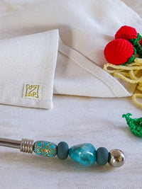 Spaghetti Spoon with Turquoise Beads for Pasta or Spaghetti - Zapurah - Home Decor - www.zapurah.com