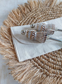DUNIYA - Deluxe Cake Server and Knife with Dotted Cone Shells - Set of 2 - Zapurah - Home Decor - www.zapurah.com
