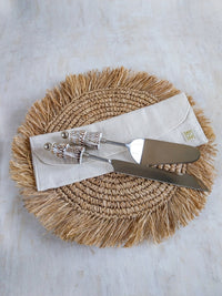 DUNIYA - Deluxe Cake Server and Knife with Dotted Cone Shells - Set of 2 - Zapurah - Home Decor - www.zapurah.com