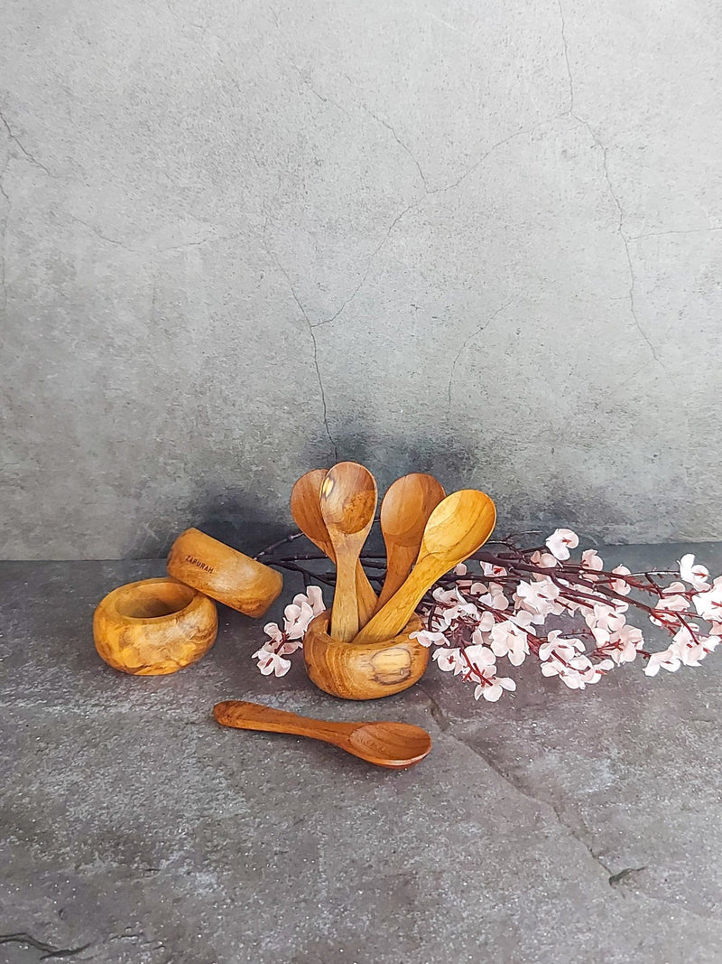 Wooden Coffee Spoon Set of 6, Perfect for Stirring or Scooping - Zapurah - Table Decor - www.zapurah.com