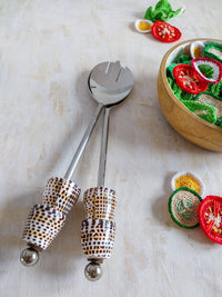 Salad Mixers Set with Dotted Cone Shells on the Handles - Set of 2 - Zapurah - Home Decor - www.zapurah.com