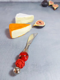 Butter Knife with Red Beads for Spreading Butter, Soft Cheeses or Dips - Zapurah - Lifestyle - www.zapurah.com