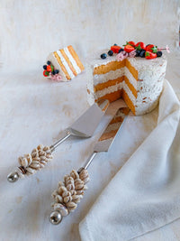 HIBAH - Luxurious Cake Slicer Set with Cowrie Shells - Set of 2 - Zapurah - Home Decor - www.zapurah.com