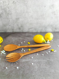 Wooden Salad Spoon and Fork Set of 2, Perfect for Serving Salads, Pastas, and More - Zapurah - Lifestyle - www.zapurah.com