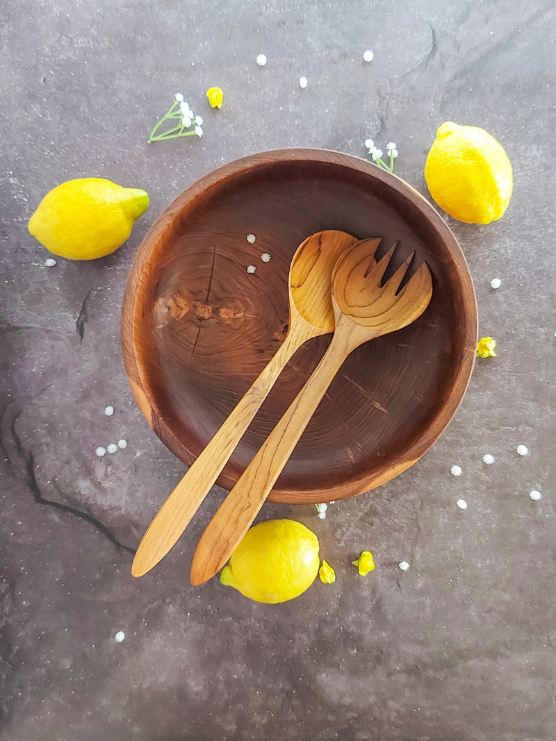 Wooden Salad Spoon and Fork Set of 2, Perfect for Serving Salads, Pastas, and More - Zapurah - Lifestyle - www.zapurah.com
