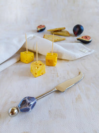 Small Cheese Slicer Knife with Blue Beads for Cutting and Spreading Cheese - Zapurah - Home Decor - www.zapurah.com