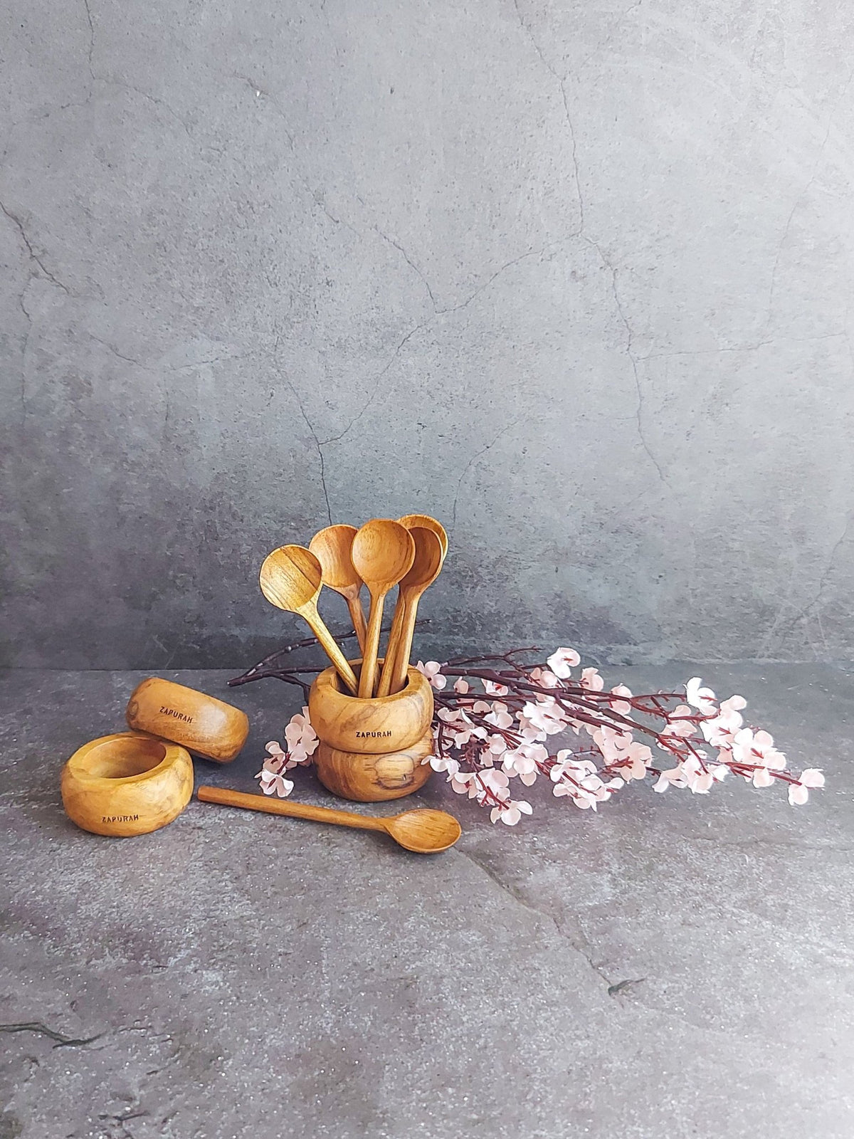 Wooden Mini Spoons for Coffee, Tea, Jam, Honey, Dips, Sauces or Sugar  - Set of 6 - Zapurah - Lifestyle - www.zapurah.com