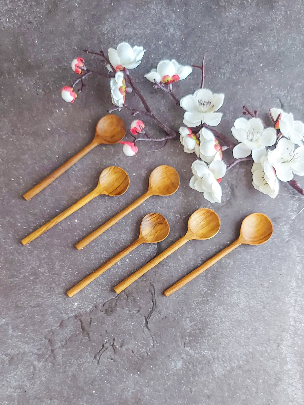 Wooden Mini Spoons for Coffee, Tea, Jam, Honey, Dips, Sauces or Sugar  - Set of 6 - Zapurah - Lifestyle - www.zapurah.com