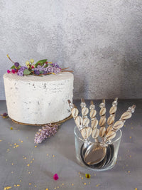 Coffee Spoons with Cowrie Shells for Coffee, Tea, Jam, Honey, Dips, Sauces or Sugar - Zapurah - Table Decor - www.zapurah.com