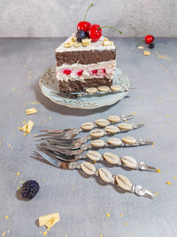 Appetizer Forks with Cowrie Shells for Cake, Pastry or Pie - Set of 6 - Zapurah - Tablescapes - www.zapurah.com