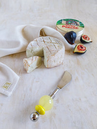 Cheese Spreader Knife with Yellow Beads for Cutting and Spreading Cheese - Zapurah - Table Decor - www.zapurah.com