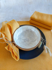 Reusable Vibrant Yellow Cotton Napkins - Set of 4 - Zapurah - Tablescapes - www.zapurah.com