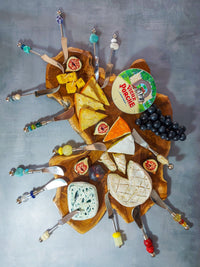 Cheese Spreader Knife with Red and Yellow Beads for Cutting and Spreading Cheese - Zapurah - Tablescapes - www.zapurah.com