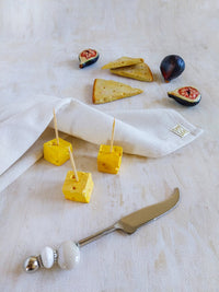 Cheddar Cheese Knife with White Beads for Cutting and Spreading Cheese - Zapurah - Home Decor - www.zapurah.com