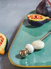 Cheddar Cheese Knife with White Beads for Cutting and Spreading Cheese - Zapurah - Home Decor - www.zapurah.com