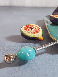 Cheese Knife with Turquoise Beads for Cutting and Spreading Cheese - Zapurah - Home Decor - www.zapurah.com