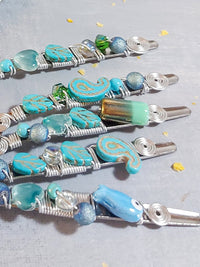 Dessert Spoons with Turquoise Beads for Coffee, Tea, Jam, Honey, Dips or Sugar - Zapurah - Tablescapes - www.zapurah.com