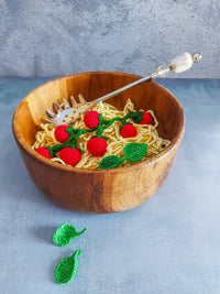Pasta Server Spoon Cream and Golden Beads for Serving Pasta, Spaghetti or Noodles- Zapurah - Home Decor - www.zapurah.com
