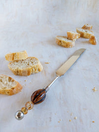 Bread Cutting Knife Deluxe with Brown Beads for cutting bread, cake, pastry and pies - Zapurah - Home Decor - www.zapurah.com
