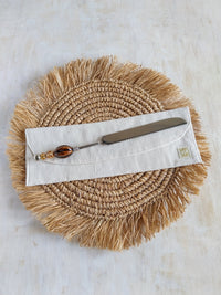Bread Cutting Knife Deluxe with Brown Beads for cutting bread, cake, pastry and pies - Zapurah - Home Decor - www.zapurah.com