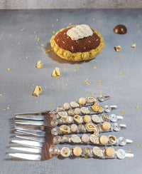 Cake Forks Wedding with Cream Beads for Wedding Cake, Pastry or Pie - Set of 6 - Zapurah - Lifestyle - www.zapurah.com
