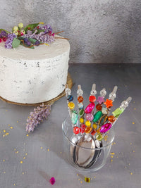 Dessert Spoons with Multi Color Beads for Coffee, Tea, Jam, Honey, Sauces or Sugar - Zapurah - Home Decor - www.zapurah.com