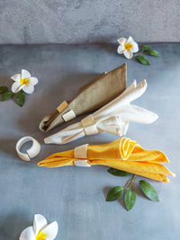 Coastal Shell Napkin Rings from White Carved Shells - Set of 4, - Zapurah - Home Decor - www.zapurah.com