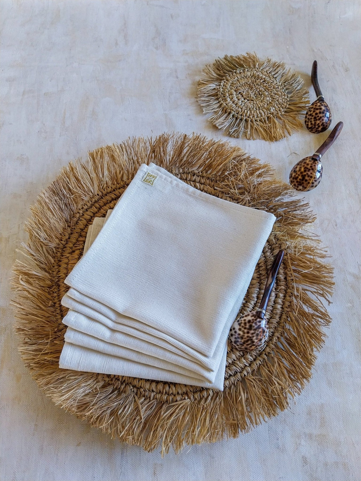 Cloth Napkins Set of 4 from Reusable Natural Cotton - Zapurah - Home Decor - www.zapurah.com