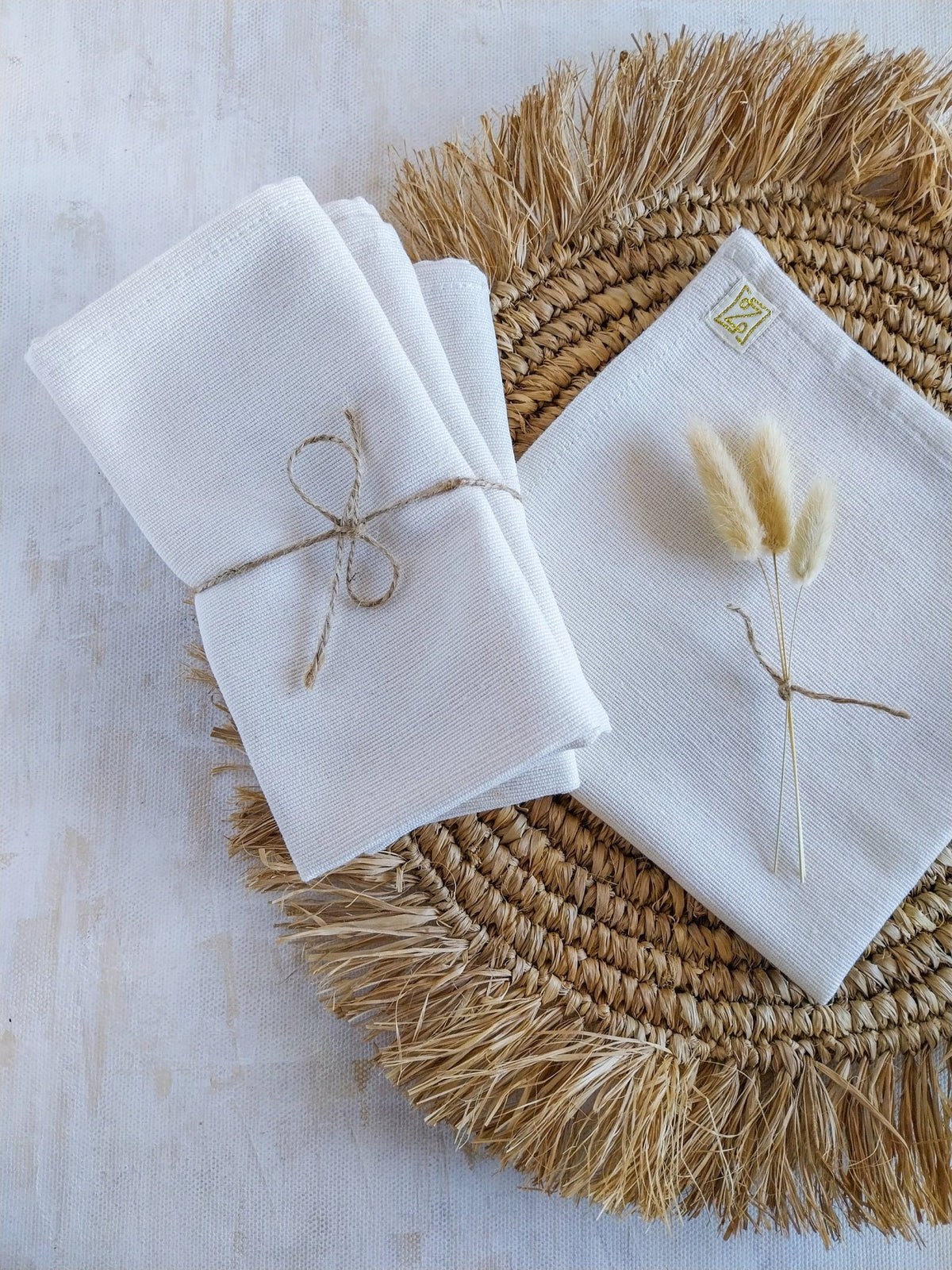 Cloth Napkins Set of 4 from Reusable Natural Cotton - Zapurah - Home Decor - www.zapurah.com