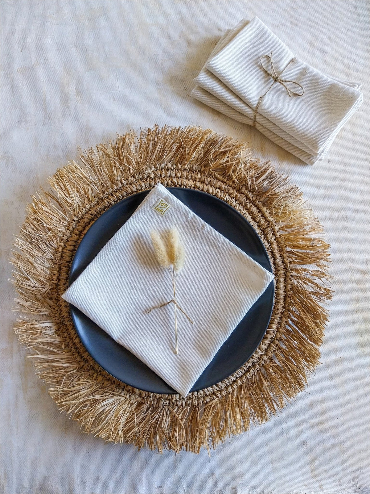 Cloth Napkins Set of 4 from Reusable Natural Cotton - Zapurah - Home Decor - www.zapurah.com