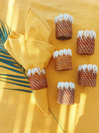 Yellow Cotton Tablecloth with Cotton Macrame Fringe on the Sides - Zapurah - Tablescapes - www.zapurah.com