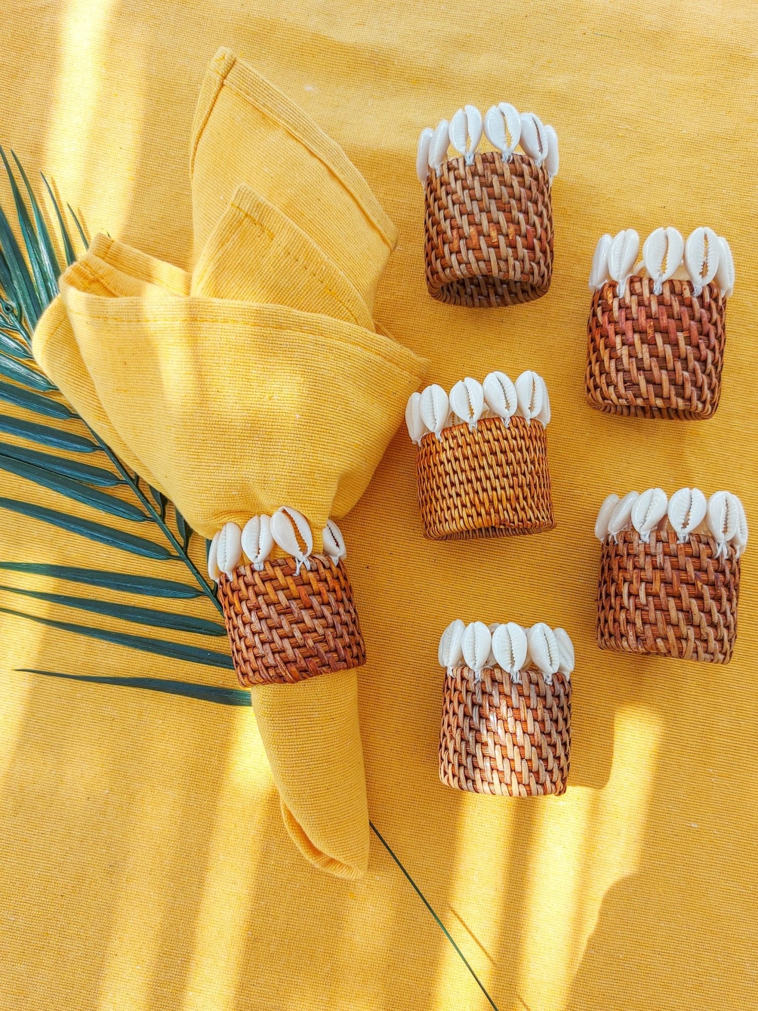 Yellow Cotton Tablecloth with Cotton Macrame Fringe on the Sides - Zapurah - Tablescapes - www.zapurah.com