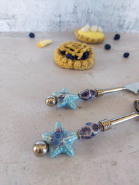 ROMIL - Luxury Cake Cutter and Server Set with Blue Beads - Set of 2 - Zapurah - Home Decor - www.zapurah.com