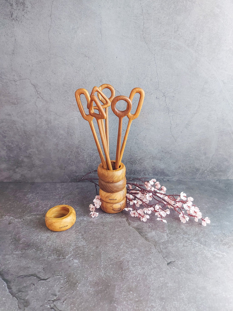 Wooden Cocktail Stirrers for Cocktails, Summer Drinks, Coffee, Tea or other Drinks - Zapurah - Table Decor - www.zapurah.com
