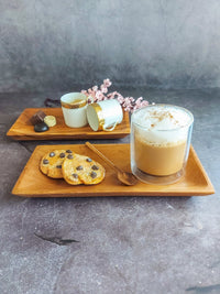 Wooden Serving Tray for serving summer drinks, tea, coffee, fruits, pastries, snacks - Zapurah - Lifestyle - www.zapurah.com