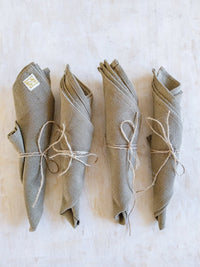 Reusable Cotton Napkins in Taupe Color - Set of 4 - - Zapurah - Lifestyle - www.zapurah.com